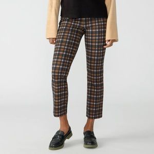 Sanctuary Carnaby Kick Crop Semi High Rise plaid pants